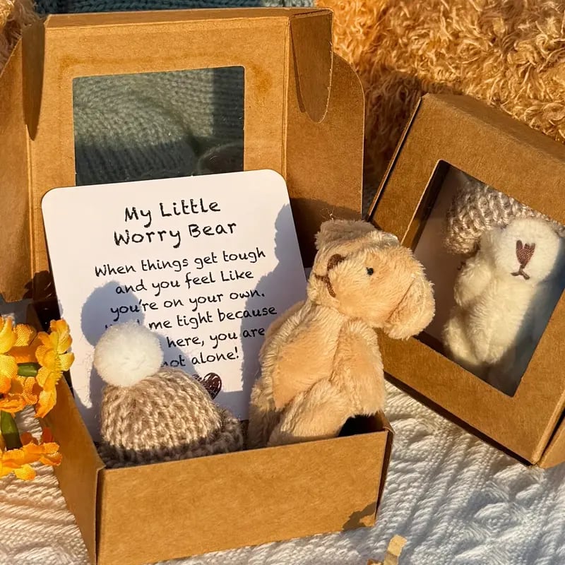 🎁Handmade Mini Plush Teddy Bear in Box