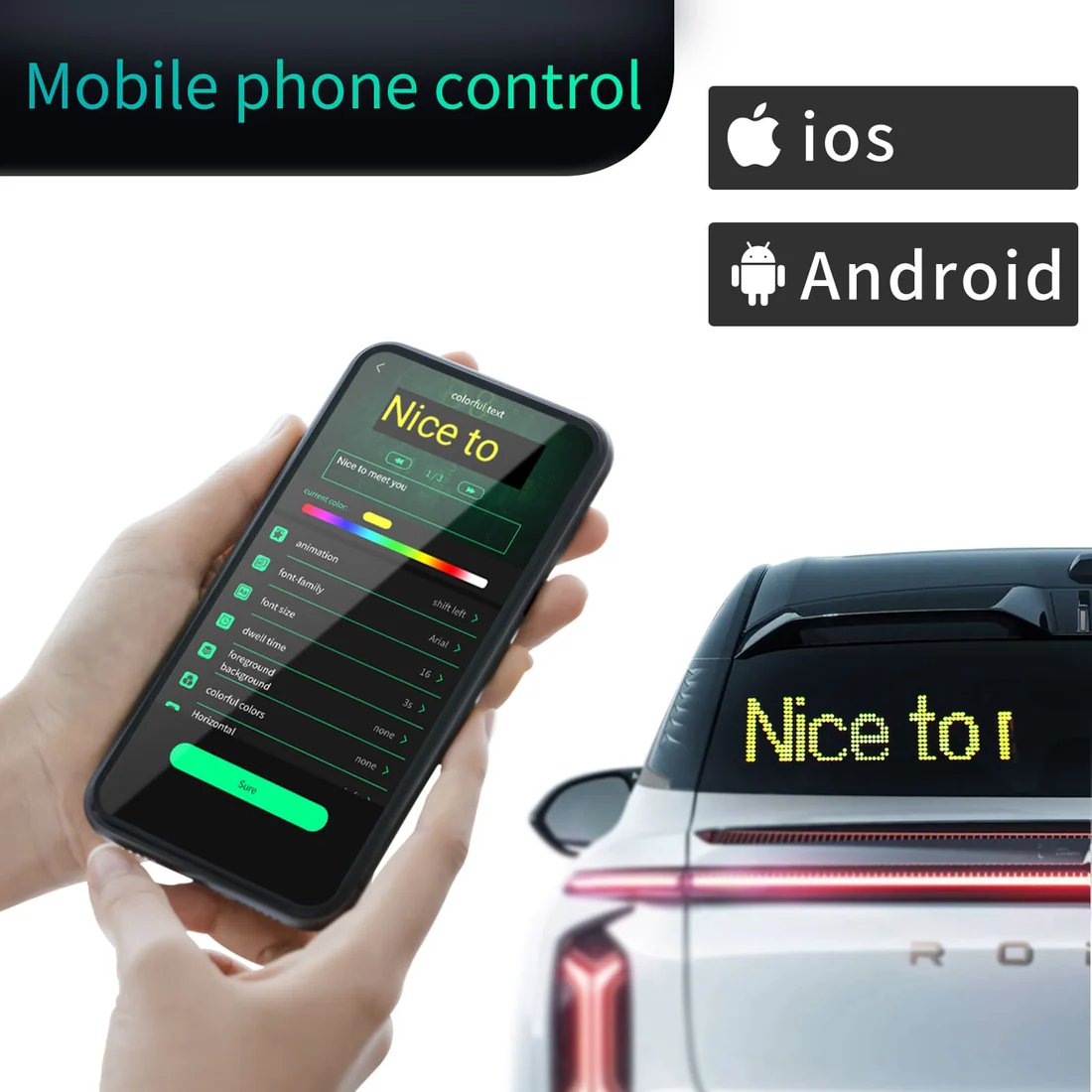 ✨DIY Car Dynamic LED Smart Colorful Eye Lamp Soft Screen(🚀Free VIP shipping ! )
